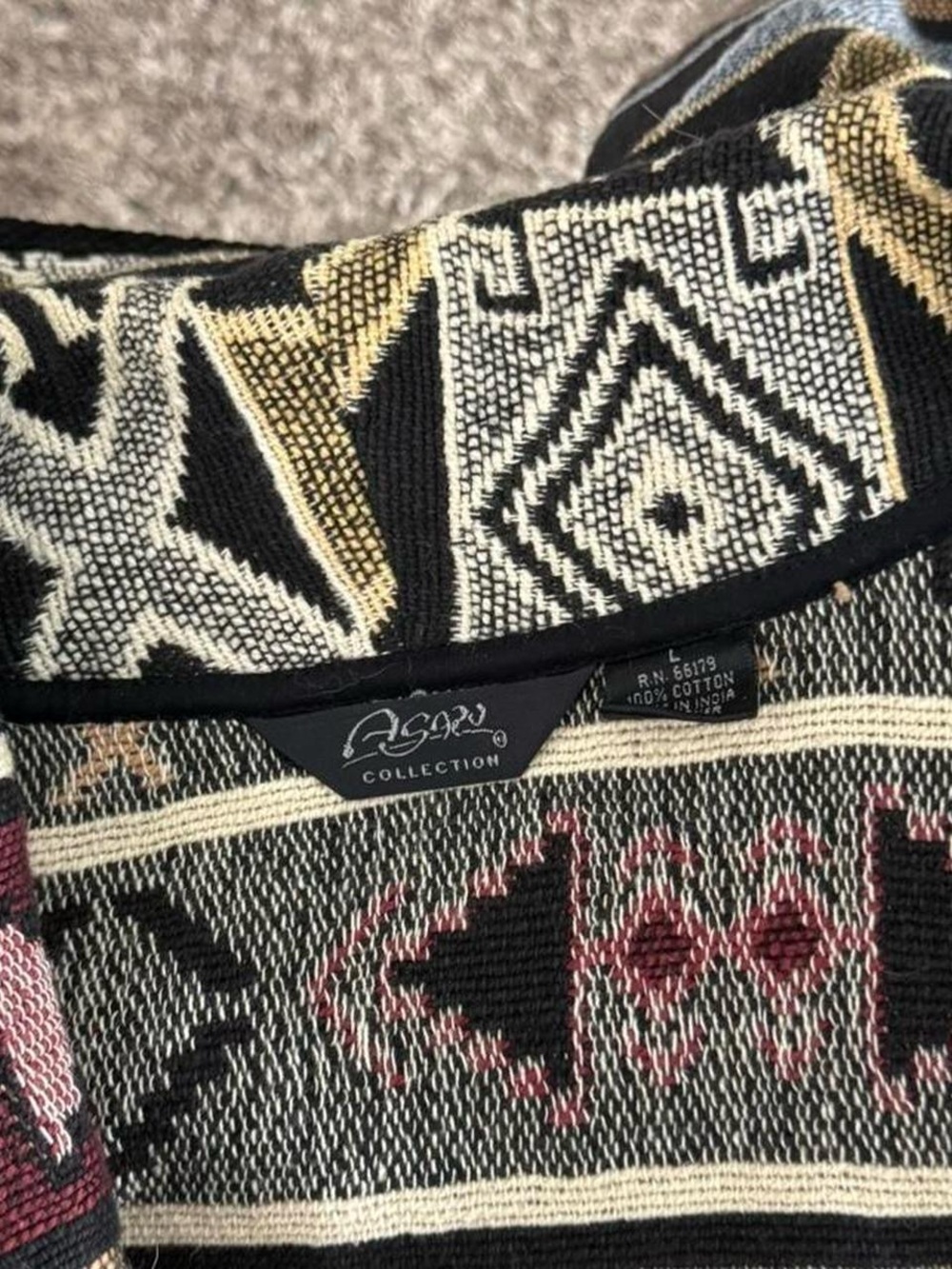 90’s western boho tapestry graphic cozy jacket - Picture 5 of 5